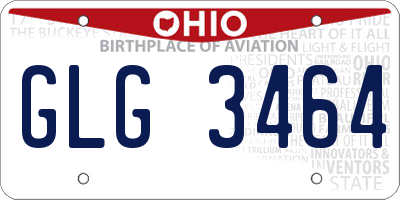 OH license plate GLG3464