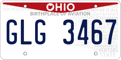 OH license plate GLG3467