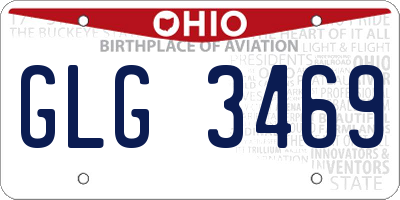 OH license plate GLG3469