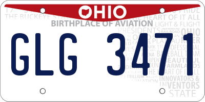 OH license plate GLG3471