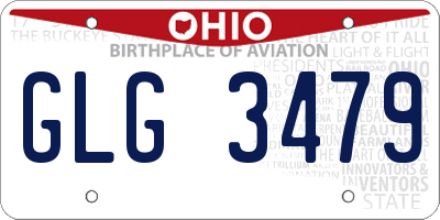 OH license plate GLG3479
