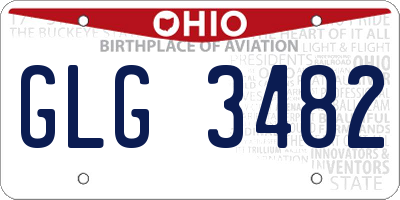 OH license plate GLG3482