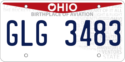 OH license plate GLG3483