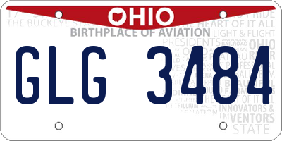 OH license plate GLG3484