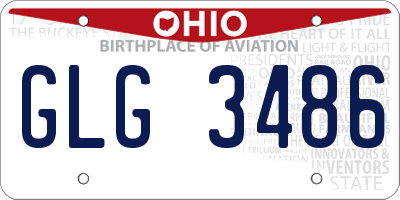 OH license plate GLG3486