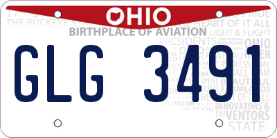 OH license plate GLG3491
