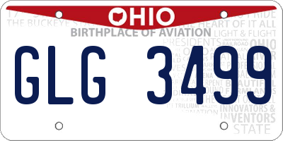OH license plate GLG3499
