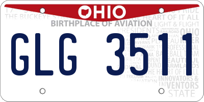 OH license plate GLG3511