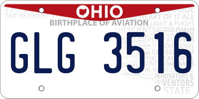 OH license plate GLG3516