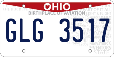 OH license plate GLG3517