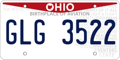OH license plate GLG3522