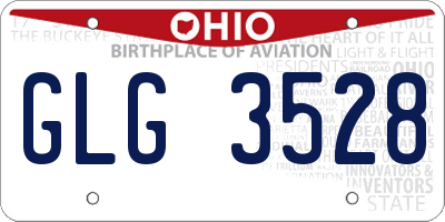 OH license plate GLG3528