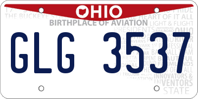 OH license plate GLG3537