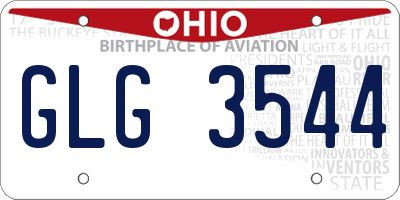 OH license plate GLG3544