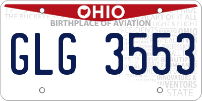 OH license plate GLG3553