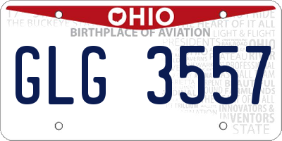 OH license plate GLG3557