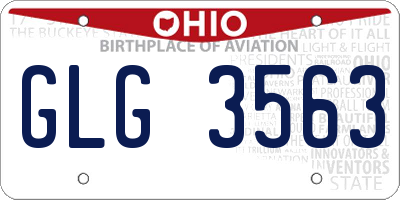 OH license plate GLG3563