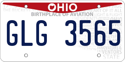 OH license plate GLG3565