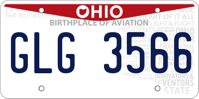 OH license plate GLG3566