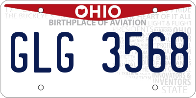 OH license plate GLG3568