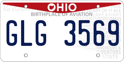 OH license plate GLG3569