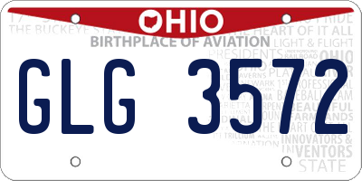 OH license plate GLG3572