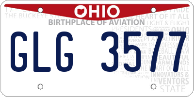 OH license plate GLG3577