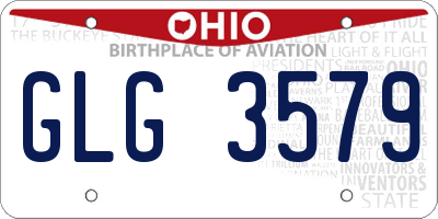 OH license plate GLG3579