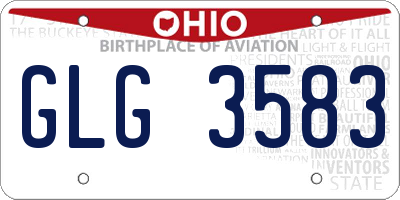 OH license plate GLG3583