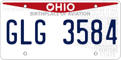 OH license plate GLG3584