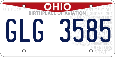 OH license plate GLG3585