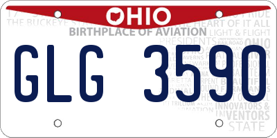 OH license plate GLG3590