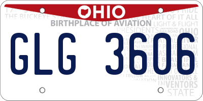 OH license plate GLG3606