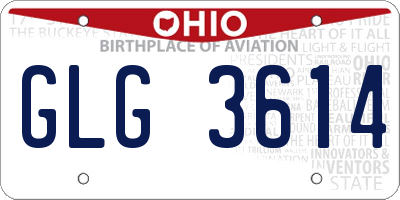 OH license plate GLG3614