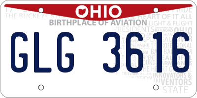 OH license plate GLG3616