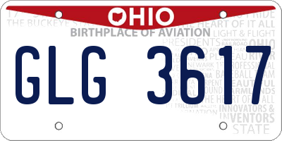 OH license plate GLG3617