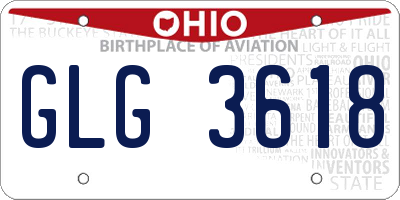 OH license plate GLG3618
