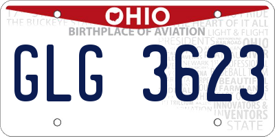 OH license plate GLG3623