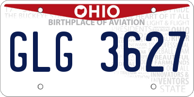 OH license plate GLG3627