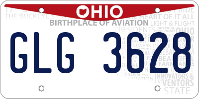 OH license plate GLG3628