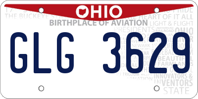 OH license plate GLG3629