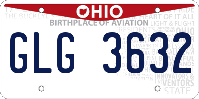 OH license plate GLG3632