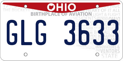 OH license plate GLG3633