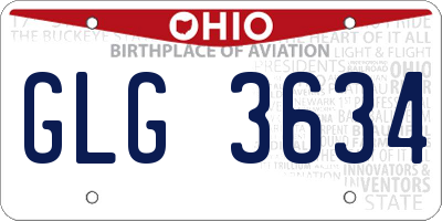 OH license plate GLG3634