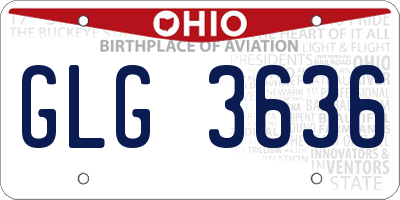 OH license plate GLG3636