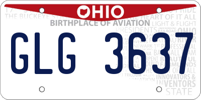 OH license plate GLG3637