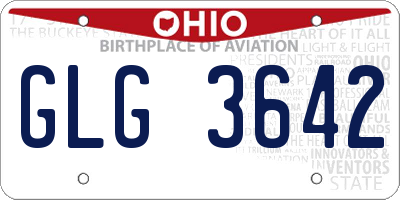 OH license plate GLG3642