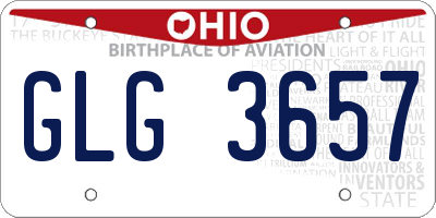 OH license plate GLG3657