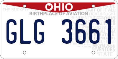 OH license plate GLG3661