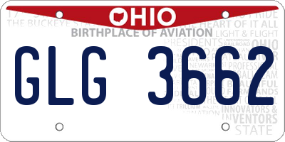 OH license plate GLG3662